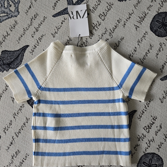 Zara Striped Rib Top - Picture 3 of 3